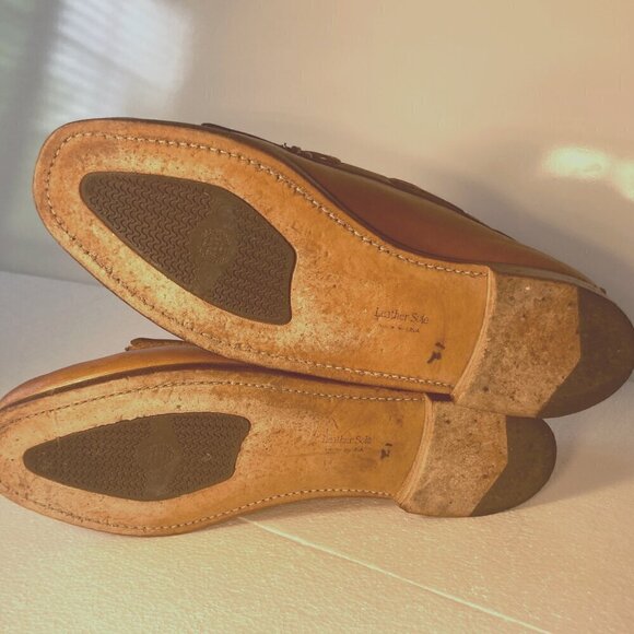 Dexter SZ 13 Vintage Brown  Leather Loafers Tassel Classic Wardrobe Essential - Picture 8 of 9